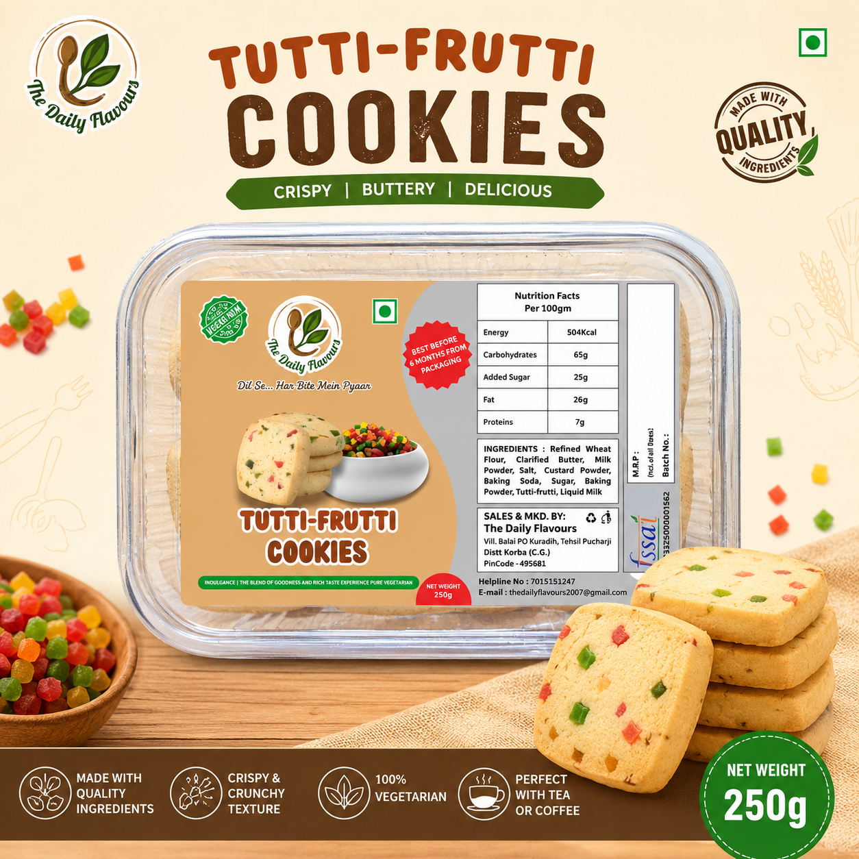 Tutti Frutti Cookies